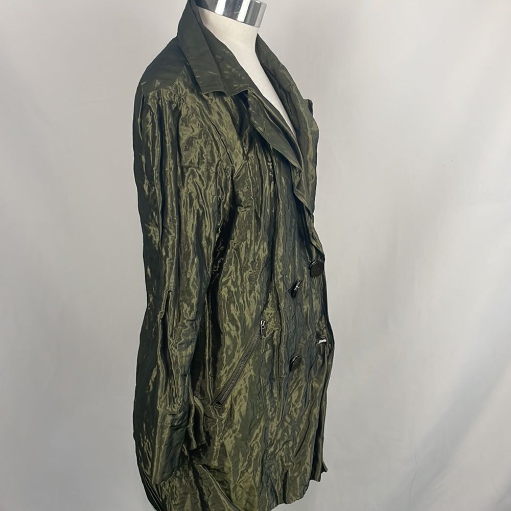 Carlisle Shiny Green Zip Nylon Jacket - Picture 3 of 6